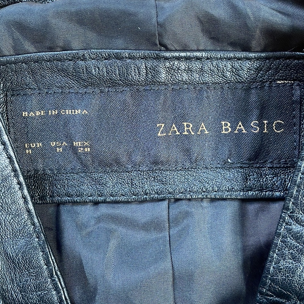 Zara Basic Lambskin Leather Jacket - image 5